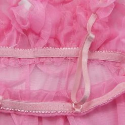N/a Sexy Pink Babydoll Lingerie Dress Ribbon G-string