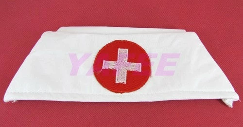 N/a Lingerie Set Sexy White Nurse Costume G-String Hat Gloves Set