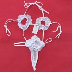 N/a Sexy White Peek-A-Boo Bikini Style Lingerie